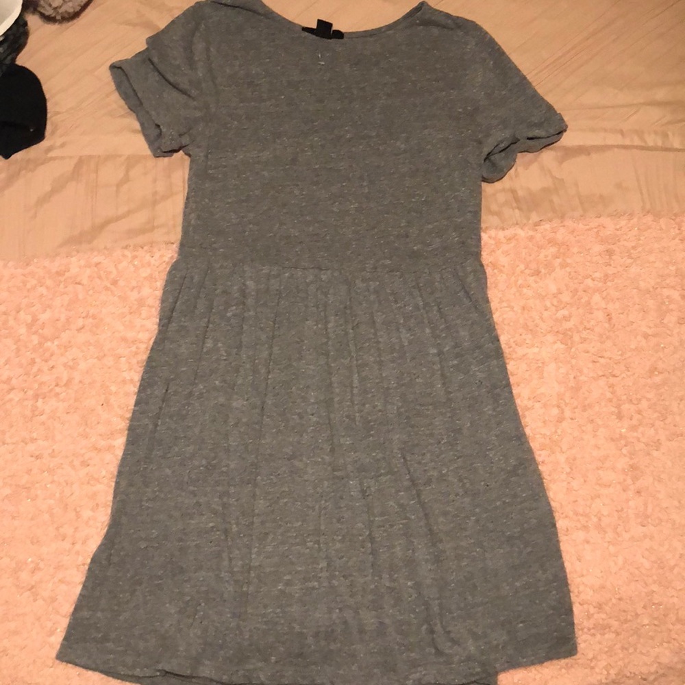 Gray skater T shirt dress